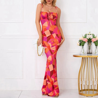 AverieLuxe Boho Tie-Shoulder Maxi Dress