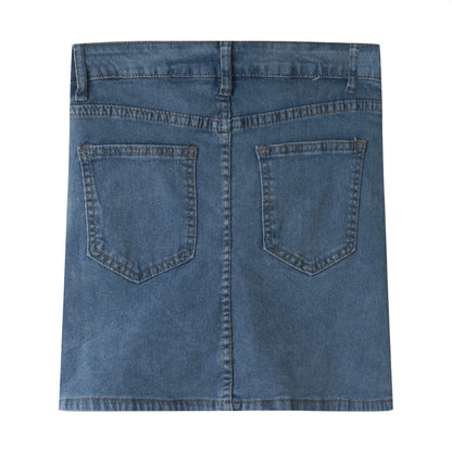 AverieLuxe Skorts Skirts for Women Denim Mini Skirt Side Slit with High Waisted Jean Shorts Stretchy