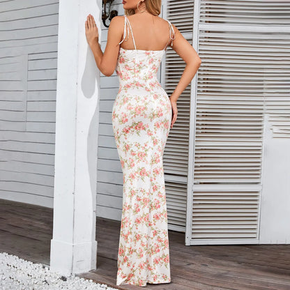 AverieLuxe Boho Tie-Shoulder Maxi Dress