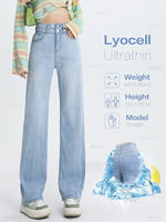 AverieLuxe Women's Summer Lightweight Lyocell Baggy Jeans – Soft, Breathable & Stylish