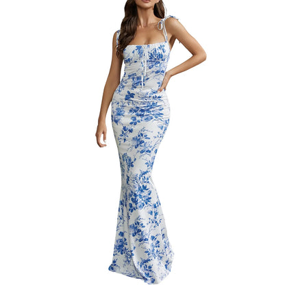 AverieLuxe Boho Tie-Shoulder Maxi Dress